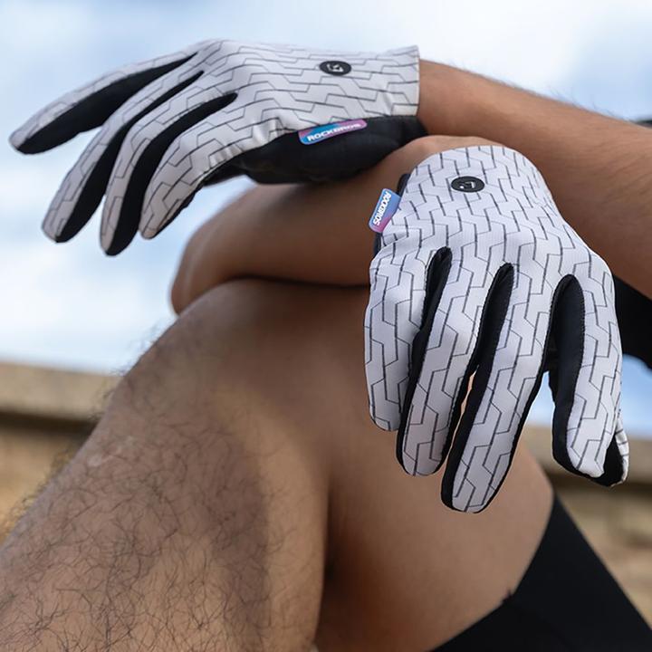 Immagine prodotto Rockbros sports gloves full spring-summer size M - white and black (M)