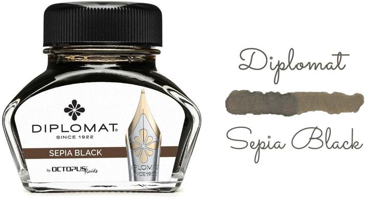 Produktbild Diplomat Tintenglas Sepia Schwarz 30ml (Nachfülleinheit, Schwarz)