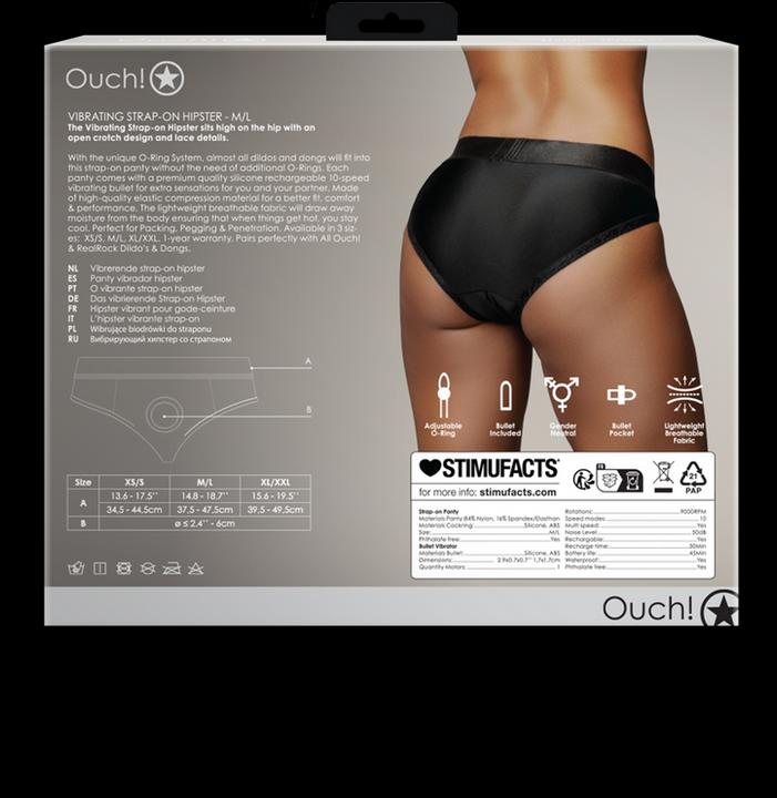 Image du produit Ouch! Vibrating Strap-on Hipster - M/L