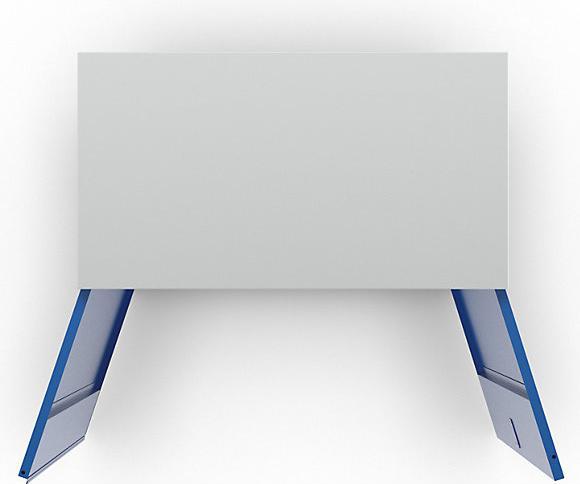 Produktbild MBA-System Geräte- und Putzmittelschrank JUMBO, Vollblechtüren/2 Regalboxen, l.grau/blau (45 cm, 112 cm)
