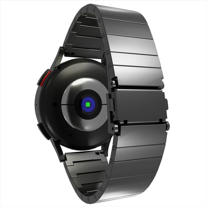 Actual product image Strap-it Luxe titanium smartwatch bandje - geschikt voor Fossil Gen 5 / Gen 5e 44mm / Gen 6 44mm - donkergrij (Titanium)