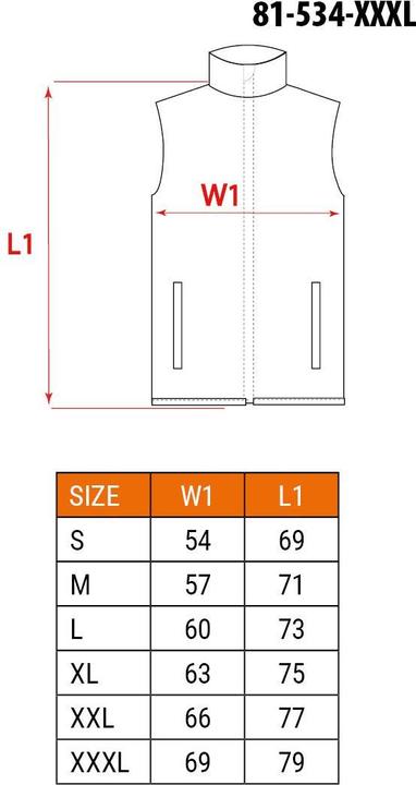 Nährwerte und Zutaten Neo PREMIUM Daunenweste Gr. XXXL (3XL)