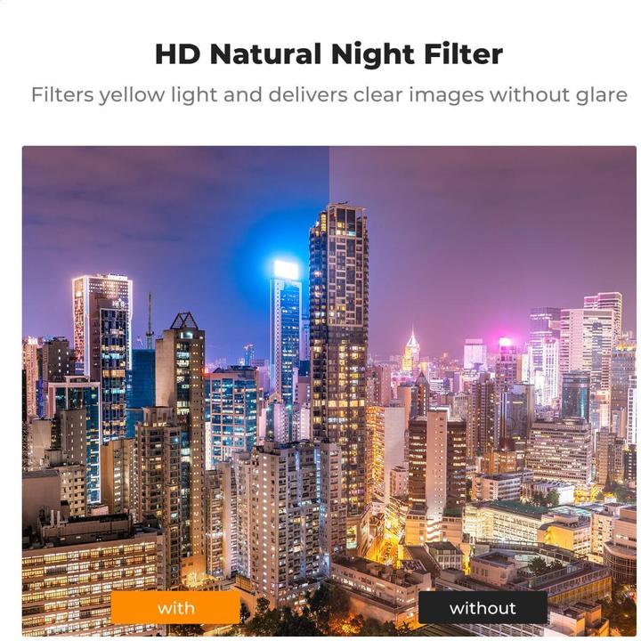 Actual product image K&F Concept Anti Light Pollution Filter,HD, Anti-Reflection Green Coating, Waterproof and Scratch Resistant on o (Osmo Pocket 3)