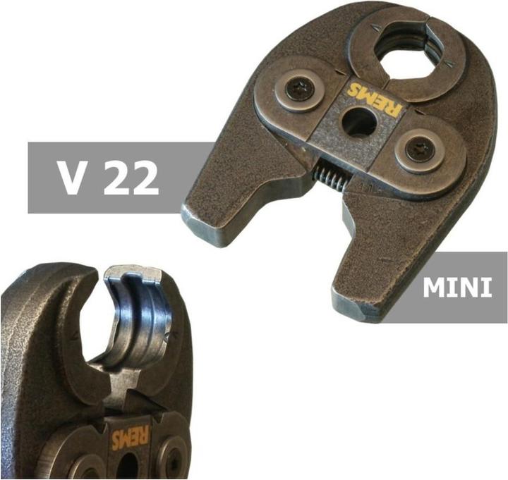 Actual product image Rems Presstang Mini V 22 - t/Nirosan, Viega, Frabo m.m. (115 mm)