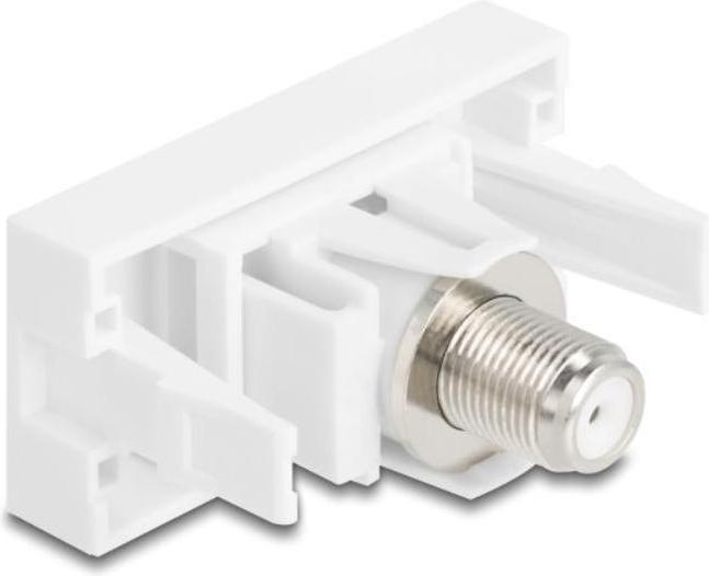 Produktbild Delock Easy 45 Modul IEC Stecker zu F Buchse weiss (90828) (Antennenkabel)