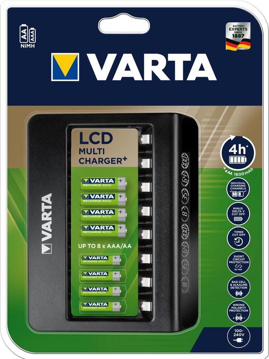 Immagine prodotto Varta Multi caricabatterie LCD+ (1 pz., AAA, AA, Caricabatterie senza batteria)