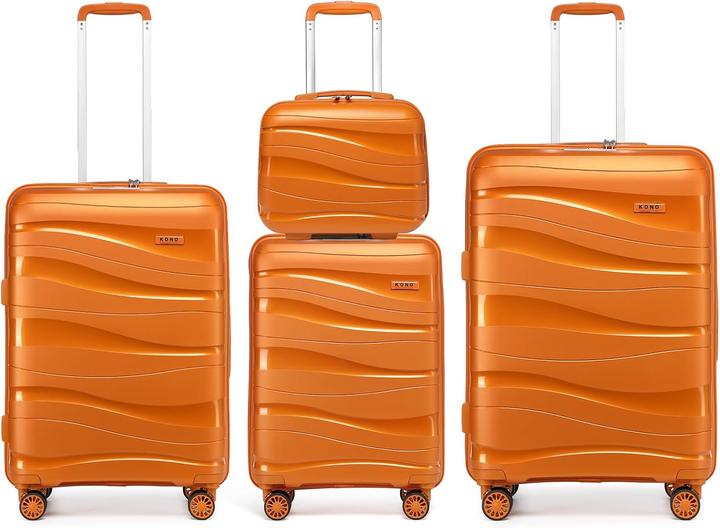 Produktbild Kono 4-teiliges Gepäckset mit Beautycase (105 l, Handgepäck (bis 50l), M (50 - 90l), L (90 - 115l))