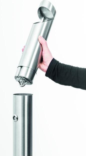 Produktbild Kerkmann Pio Standaschenbecher silber abschliessbar