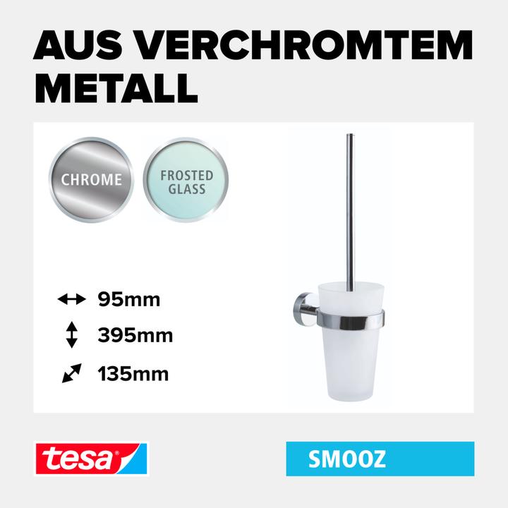 Image du produit tesa SMOOZ Ensemble brosse WC avec solution adhésive sans perçage