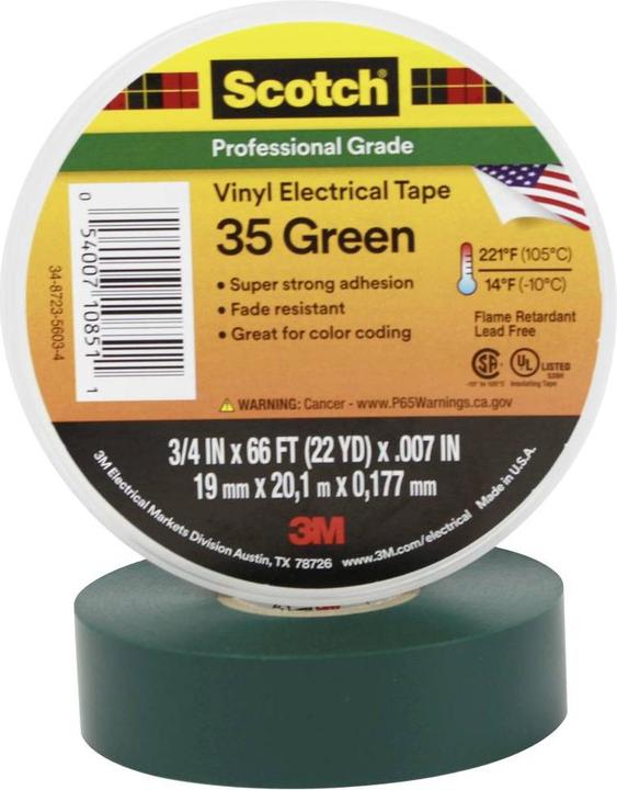 Image du produit 3M Ruban isolant Scotch® 35 vert (L (19 mm)