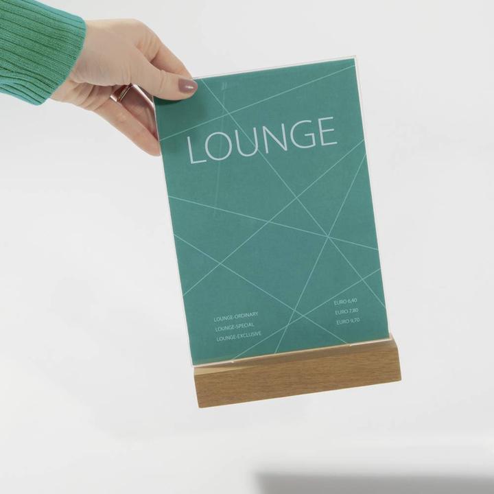 Image du produit Sigel Présentoir de table avec socle en bois (A6)
