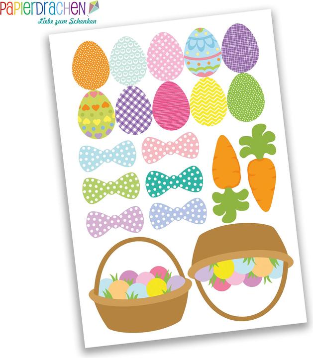 Papierdrachen Bricolage de sacs de lapin de Pâques multicolores