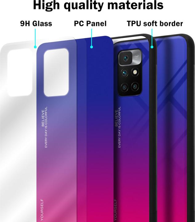 Actual product image Cadorabo TPU 2 colors glass envelope (Xiaomi Redmi 10)