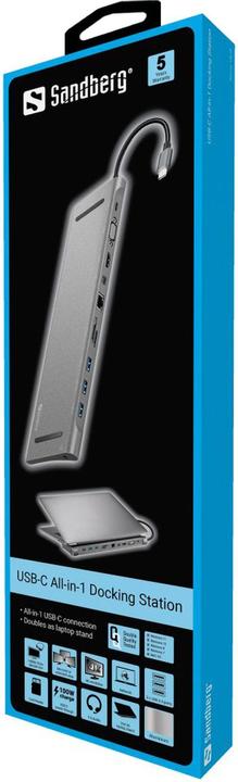 Actual product image Sandberg all-in-1 (USB-C, 8 Ports)