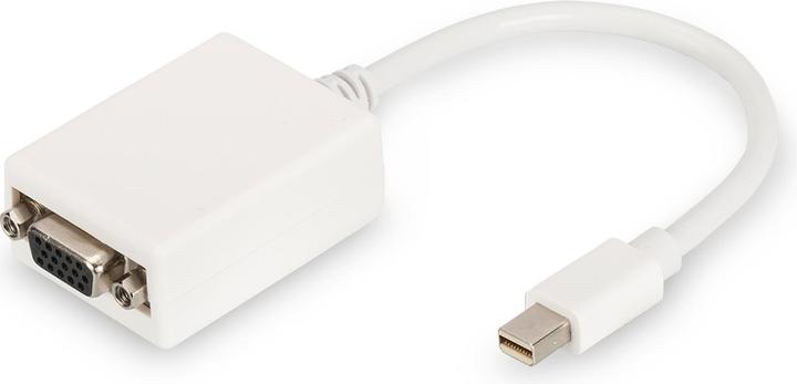 Actual product image Digitus DisplayPort adapter cable, mini DP - HD15 St/Bu DP, CE, white (Mini DP, 15 cm)