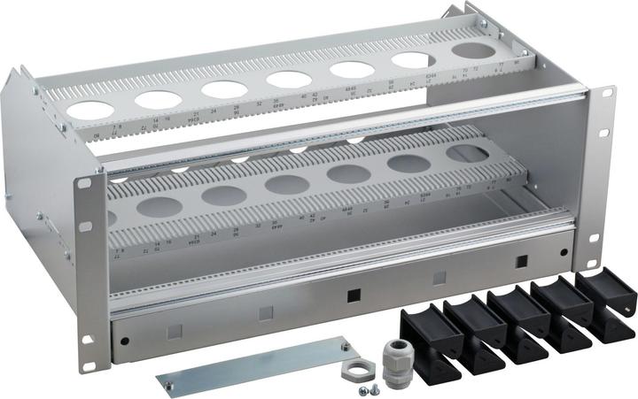 EFB Elektronik 4U subrack 84TE-3HEplus 1U cable overlength compartment