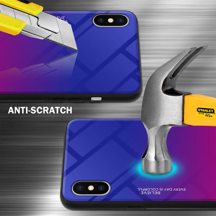 Actual product image Cadorabo TPU 2 colors glass cover (Apple iPhone X)