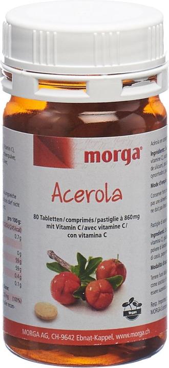 Produktbild Morga Acerola Tablette 80 mg Vitamin C (1 Stück, Tabletten, 85 g)