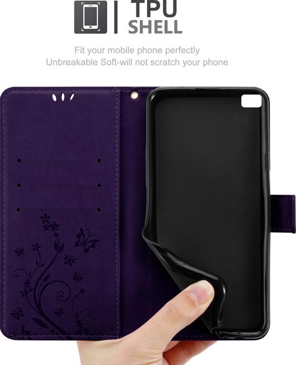 Image du produit Cadorabo Couverture du livre de fleurs (Huawei P8)