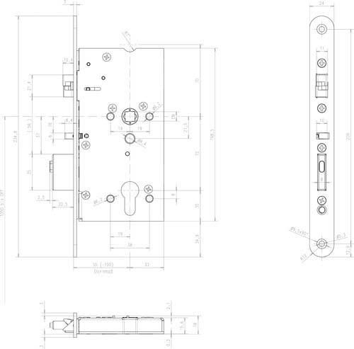 Produktbild Assa Abloy Mediator Schloss Vollblatt Dornm.55mm 609-502P (Indoor)