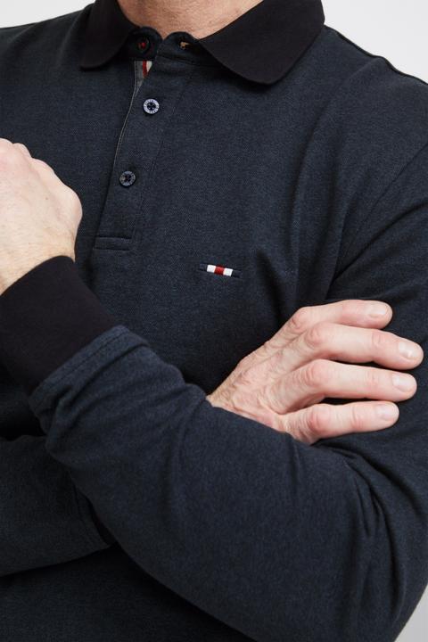 Actual product image FQ1924 FQPETER two tone polo pique LS 21900726 (L)