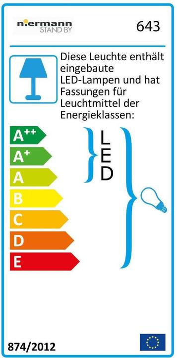 Energie-Label Niermann Stand By niermann StandBY Deckenleucht