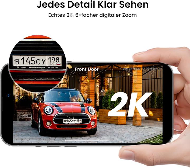 Produktbild Aosu Solar Überwachungskamera-Set mit HomeBase, Farb-Nachtsicht, 360° Schwenk, 2 Stk.