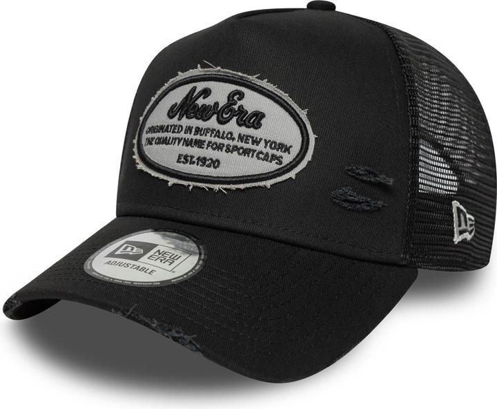 New Era A-Frame Trucker Cap - Distressed Patch Vintage (One Size)