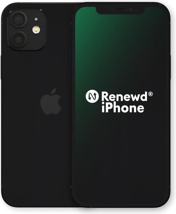 Renewd iPhone 12 (64 GB, Nero, 6.10", 12 Mpx, Doppia SIM, A / Come nuovo)