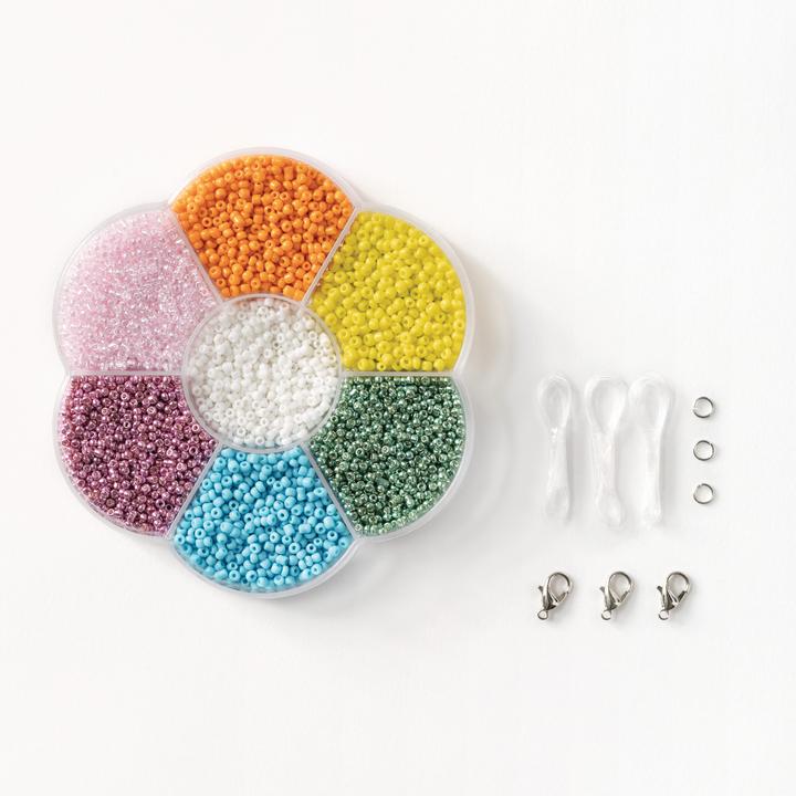 Image du produit Folia Set de perles de rocaille COLORÉES