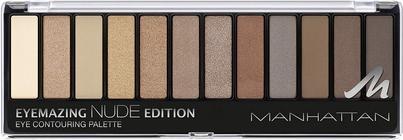 Produktbild Manhattan Cosmetics Eyemazing Eye Contouring Palette 12 Farbtöne von Beige bis Braun in Glitter und Matt 001 Nu (Nude 001)