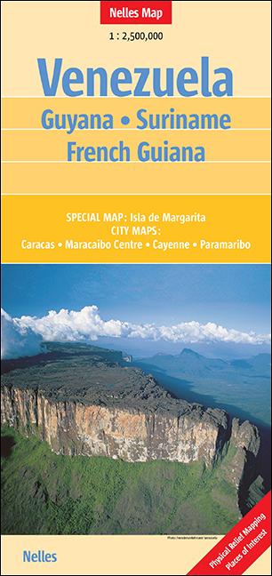 Actual product image Venezuela, Guyana, Suriname, French Guiana 1:2 500 000 (English, Collectif, 2011)