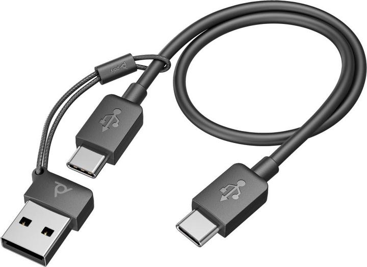 Image du produit HP POLY Voyager Focus 2 USB-C-C Headset +USB-C/A Adapter +Charging Stand