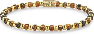 Immagine prodotto Rebel Rose - Bracciale con perline in oro tigrato RR-40146-G - Lunghezza: 16,5 cm (16.50 cm)