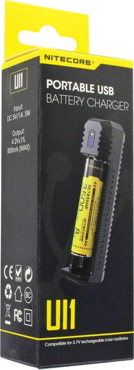 Image du produit Nitecore Chargeur USB UI1 (1 pcs, 14500, 16340, 18650, Chargeurs sans batterie)