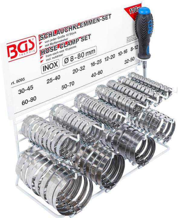 Produktbild BGS Schlauchklemmen-Sortiment (Schlauchklemme)