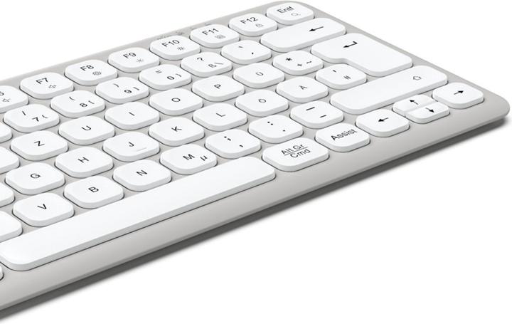 Actual product image Hama Multi-Device-Tastatur WK-500 kabellos Funk u. BT klein WS QWERTZ (DE, Wireless)