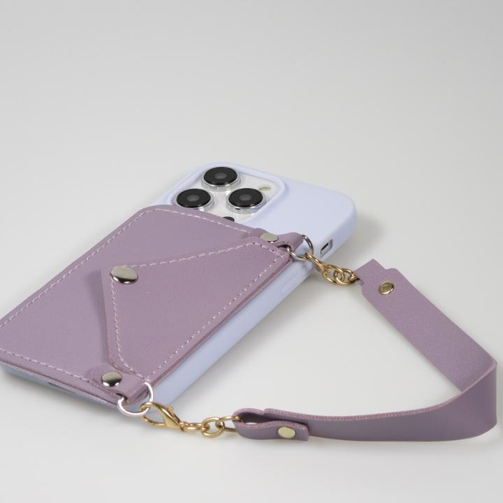 Immagine prodotto PhoneLook Coque Silicone soft touch avec pochette à cartes ou argent en cuir et lanière intégrée (Apple iPhone 14 Pro Max)