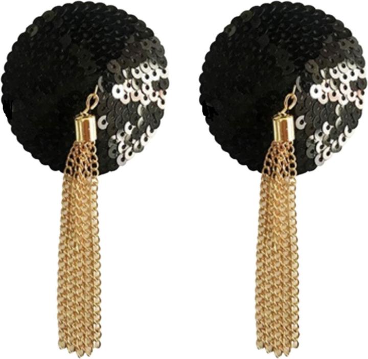 Actual product image Kinky Diva Sequin Nipple Covers w Chain