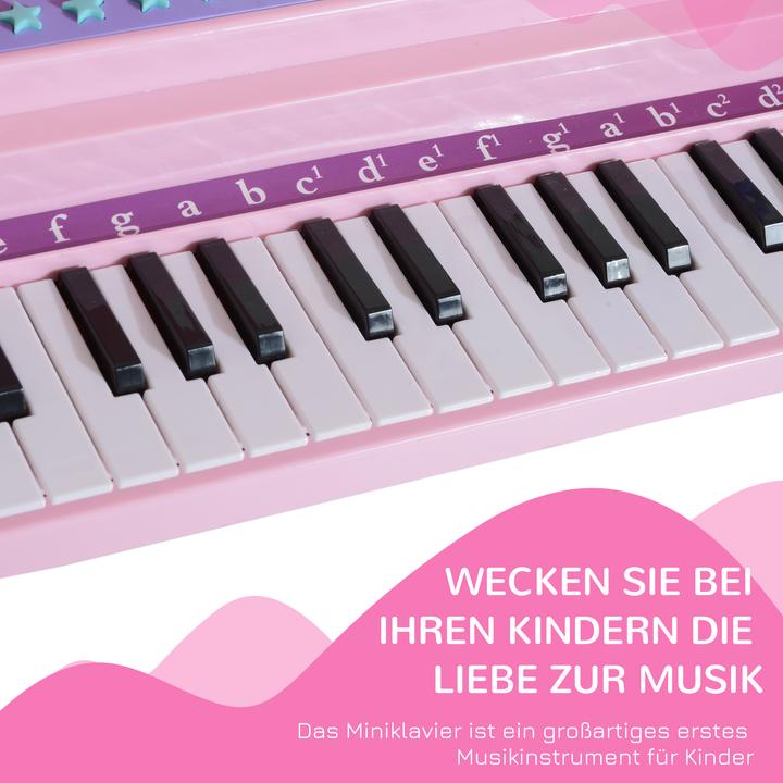 Immagine prodotto Homcom Pianoforte per bambini con sgabello (Inglese)