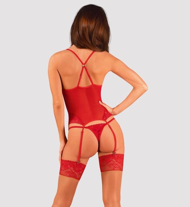 Actual product image Obsessive Lacelove Corset Red Xl/Xxl (XXL)
