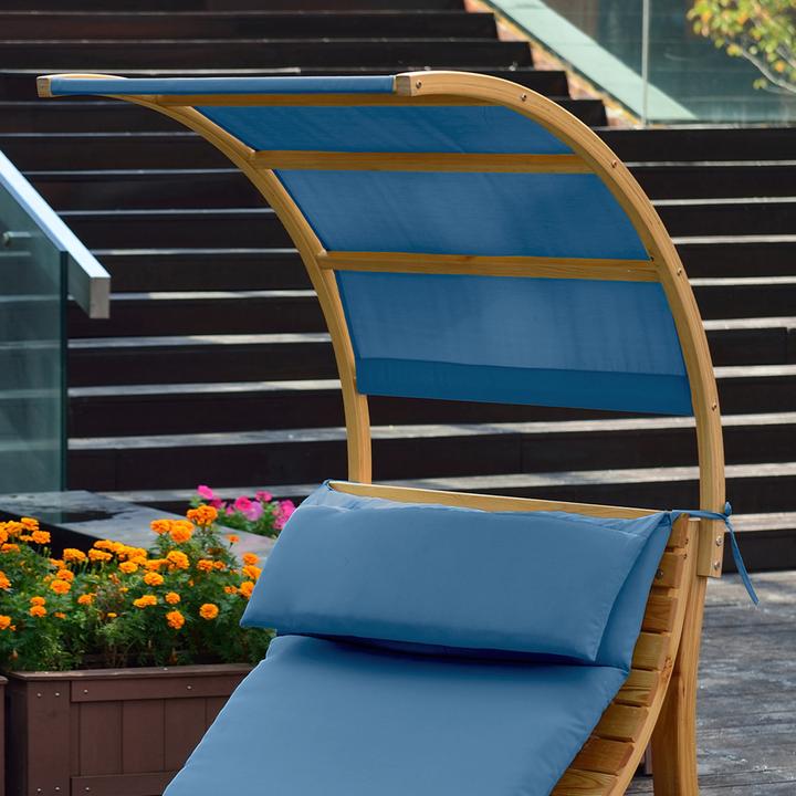 Actual product image Axi Salina Deckchair with Parasol Blue (186.50 cm)