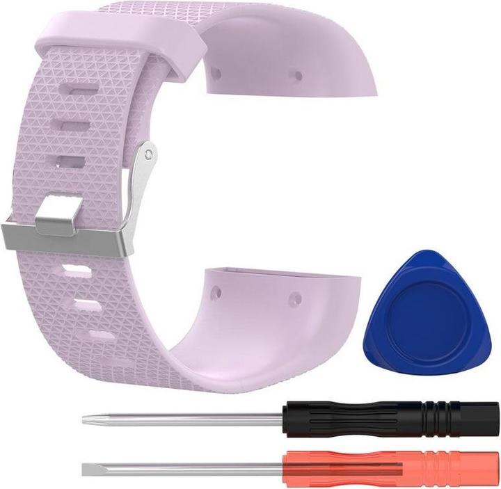 Image du produit JTI Bracelet compatible avec Fitbit Surge, violet clair - L (Silicone)