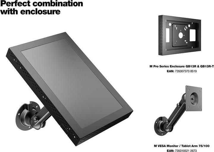 Immagine prodotto Multibrackets Supporto per monitor/tablet fino a 32", metallo, nero (Muro, 32")