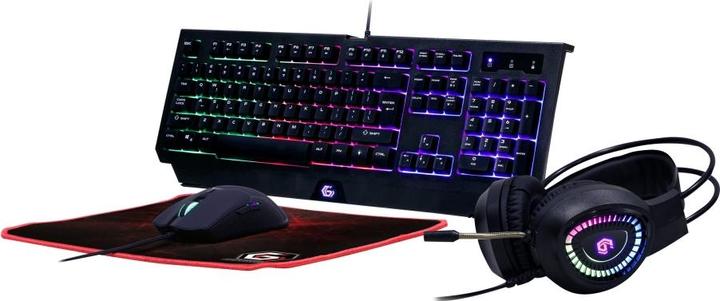 Image du produit Gembird Gaming SetinchPhantominch avec tapis de souris rétroéclairé 4en1 GGS-UMGL4-01 (US, Filaire)
