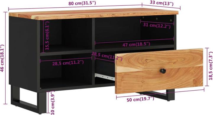 Actual product image VidaXL Karla (80 x 33 x 46 cm)