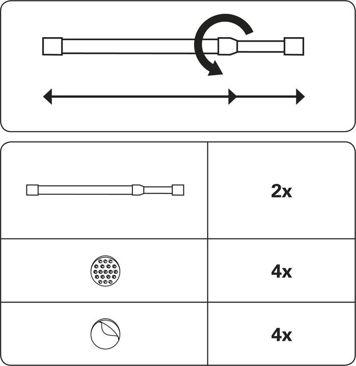 Actual product image Gardinia Clamping rod