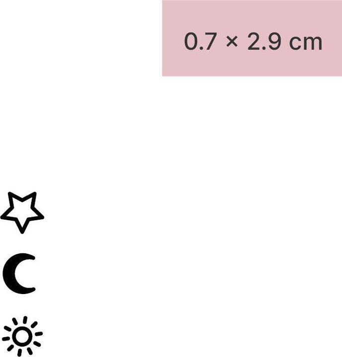 Actual product image minink Temporary tattoo - star, moon and sun