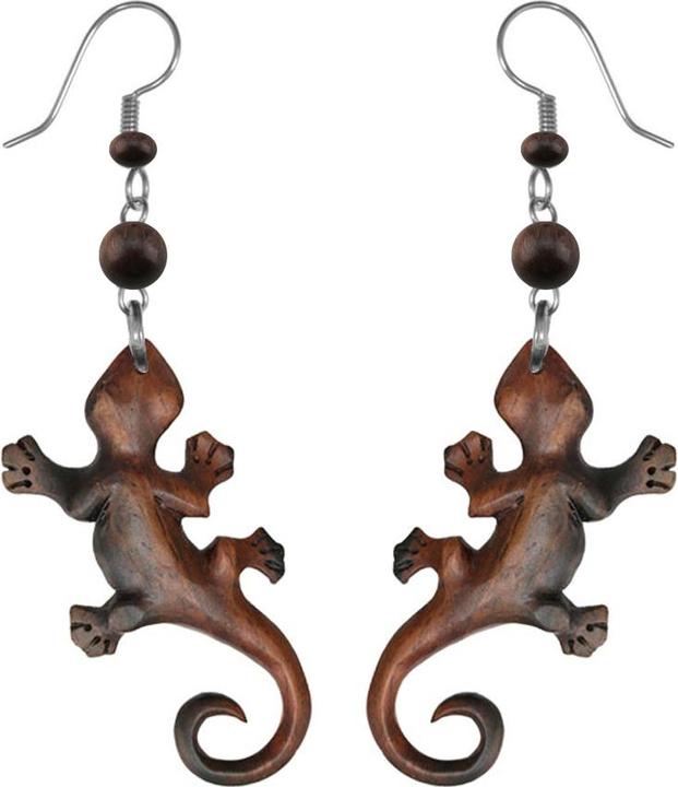 Image du produit Star Piercing Ohrring Gecko aus Narra Holz (Bois Narra)