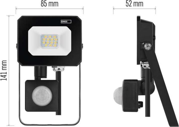 Produktbild Emos LED reflektor SIMPO mit Bewegungssensor, 10 W, neutralweiss (1000 lm)